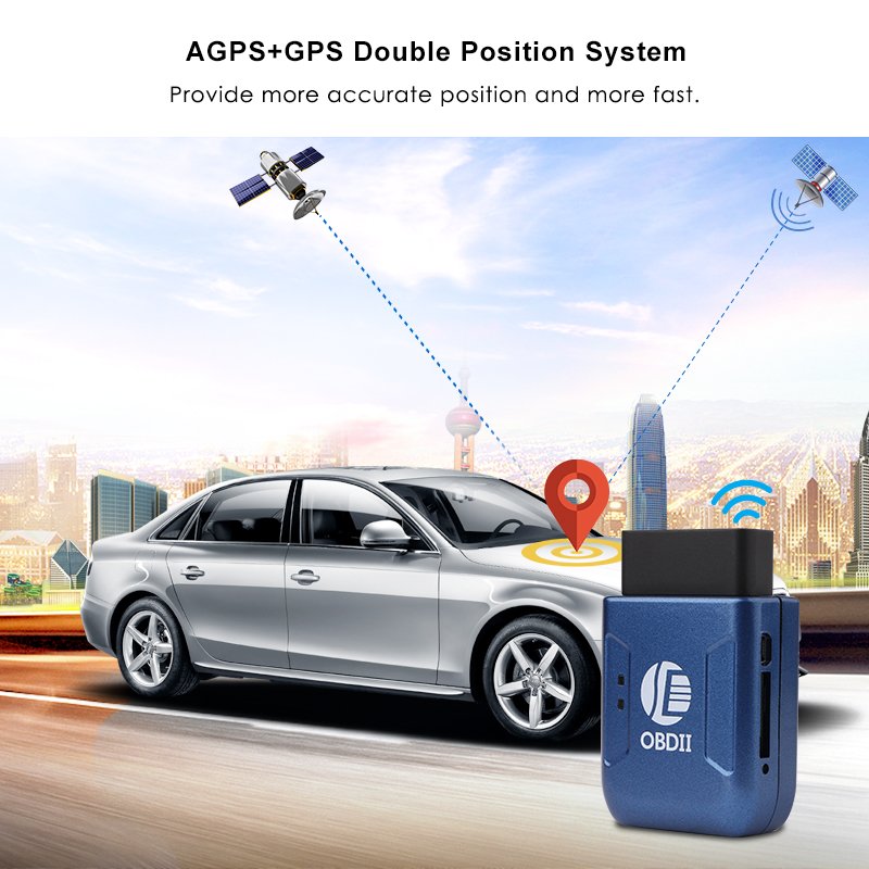 OBD2 GPS Tracker Car Tracker Real-time GSM Tracking Device TK206 Geo-fence Over-speed Vibration Move Alarm Web APP Tracking