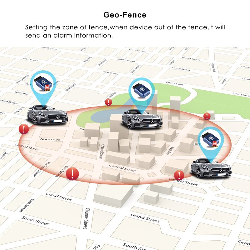 OBD2 GPS Tracker Car Tracker Real-time GSM Tracking Device TK206 Geo-fence Over-speed Vibration Move Alarm Web APP Tracking