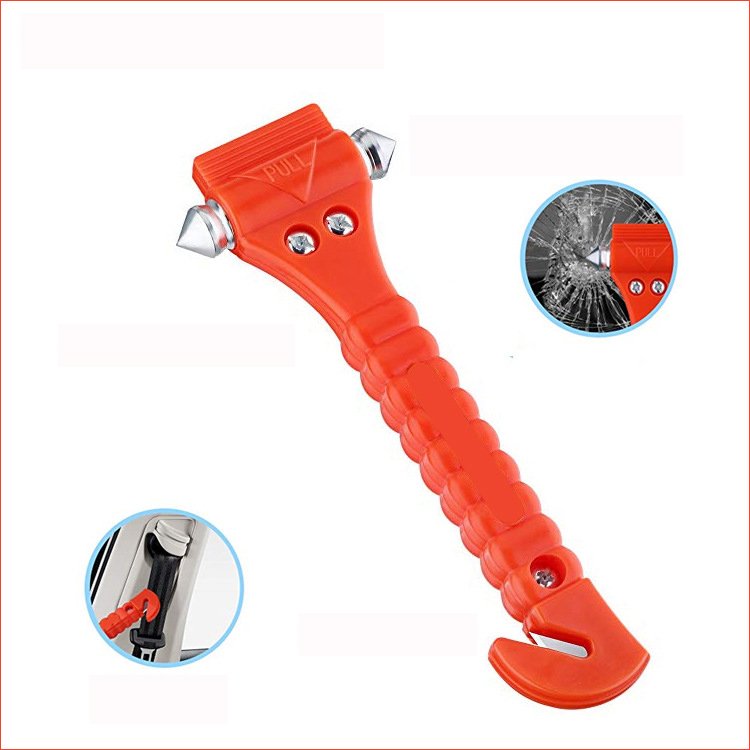 With Anti-theft Sound and Light Alarm Car Emergency Escape Broken Window Safety Glass Hammer Factory Wholesale