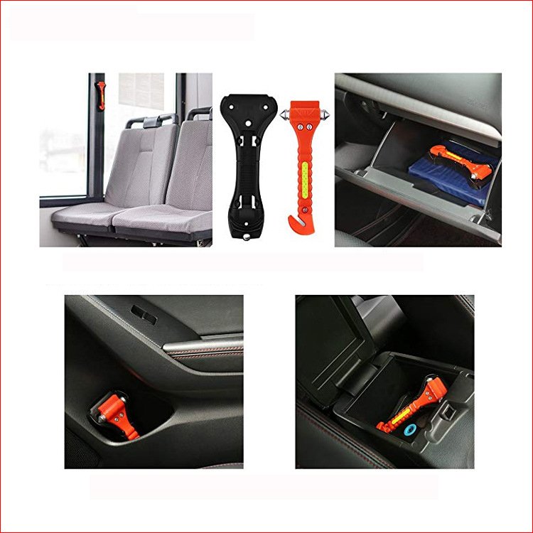 With Anti-theft Sound and Light Alarm Car Emergency Escape Broken Window Safety Glass Hammer Factory Wholesale
