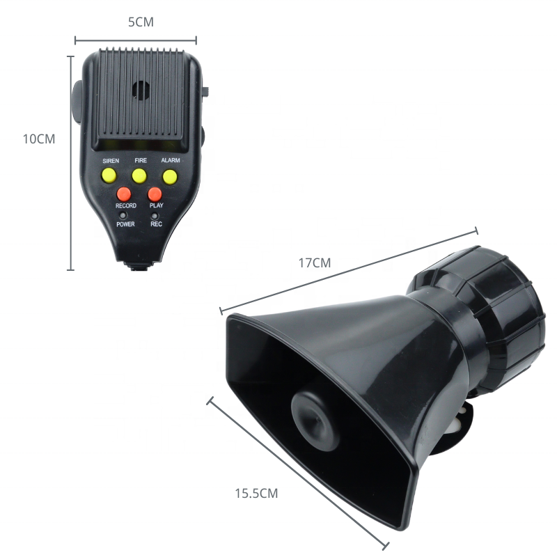 Car Security Controle Siren Car Electronic Warning for Alarm Firemen Ambulance Alarm Horn With Recording