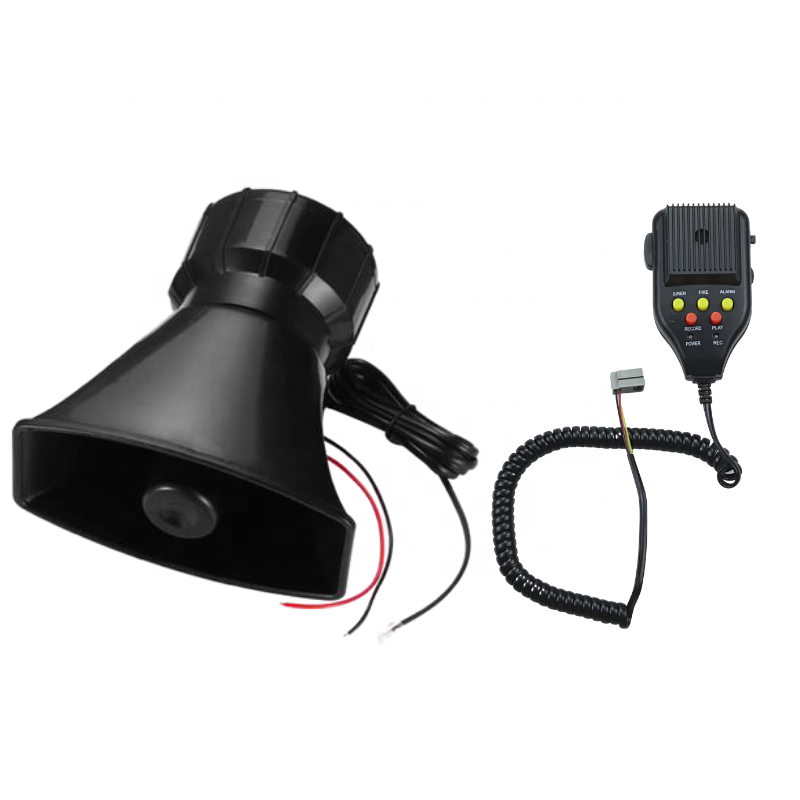 Car Security Controle Siren Car Electronic Warning for Alarm Firemen Ambulance Alarm Horn With Recording