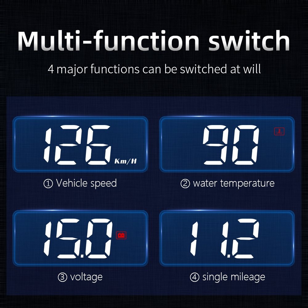 WiiYii 2024 Top Selling OBD2 Windshield HUD M3 Sensor Digital Head-Up Display Automotive Projector Speedometer Clock for Cars