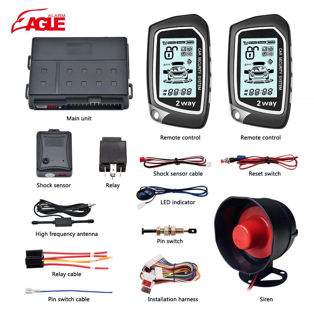 Auto Long Range Security Keyless Entry 2 Way Alarme Auto Car Remote Start Alarm Bt tracker System