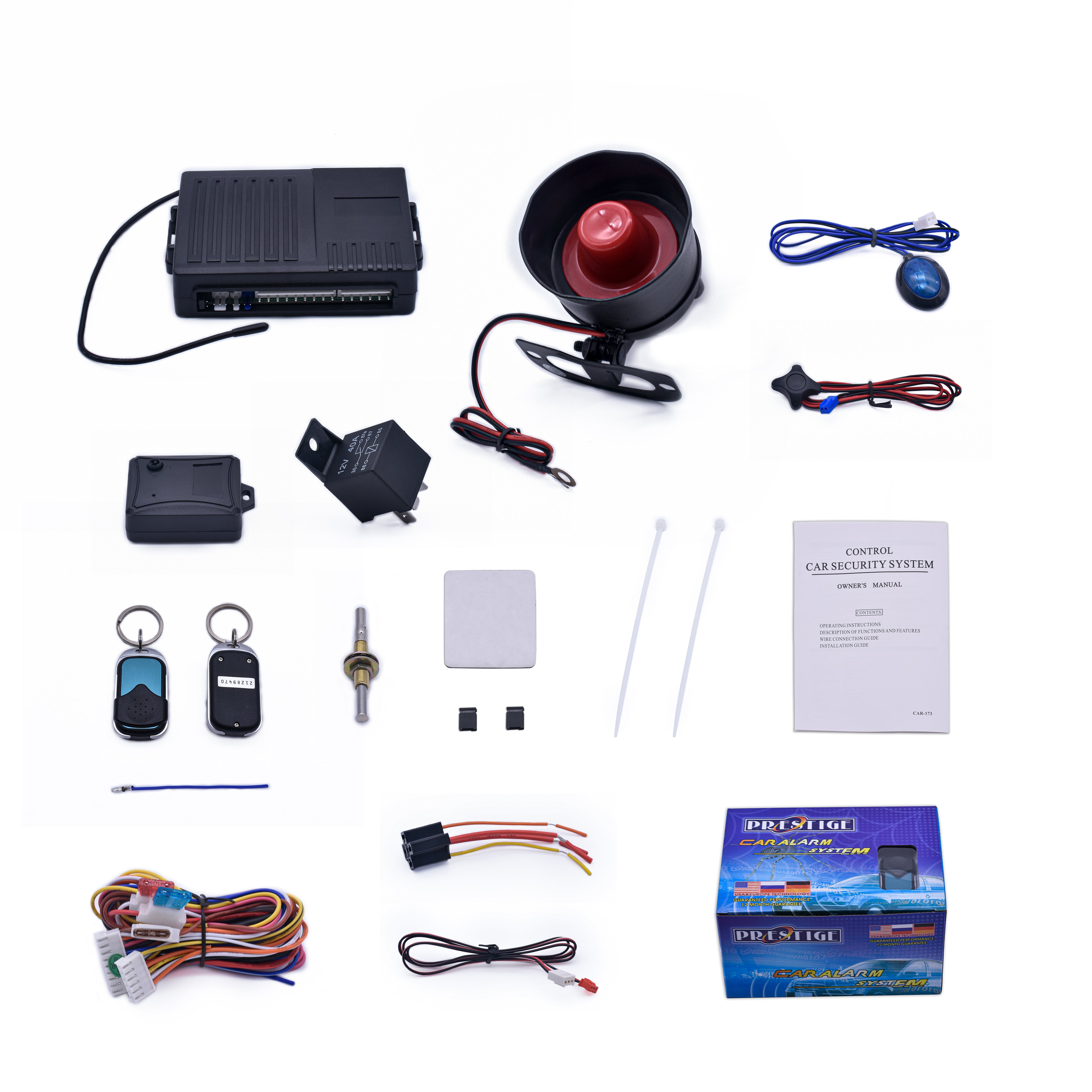 1 Way Car Alarm System L3000F 12V Universal Auto Anti-hijack Car Security System