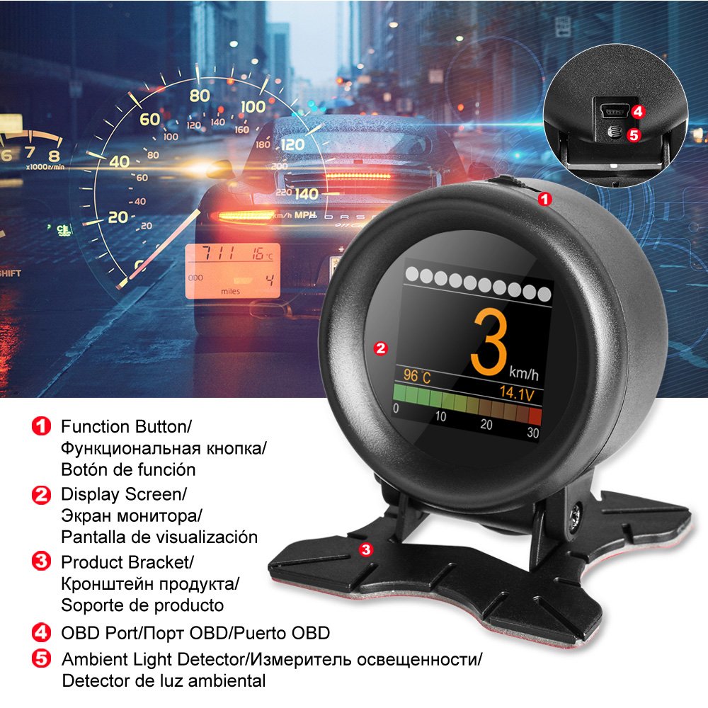 AUTOOL X60 OBD 2 HUD After 2008 Cars