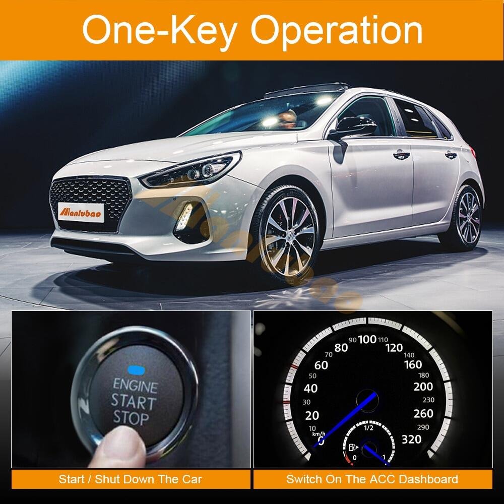 SZDALOS 06C Universal PKE Car Alarm Passive Keyless Entry System Remote Engine Start Stop System