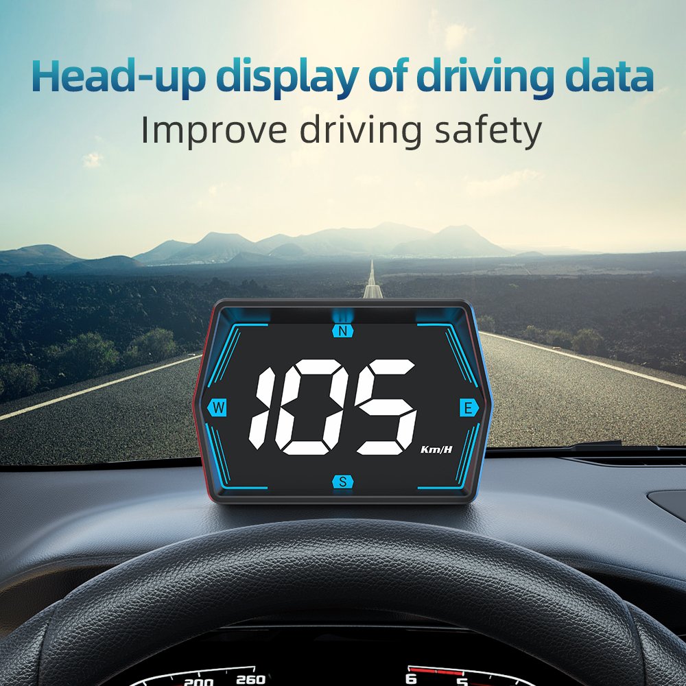WiiYii G20 GPS Speedometer HUD Hot Selling Head-Up Display with Ambient Light Compress Excellent for High Performance Vehicles