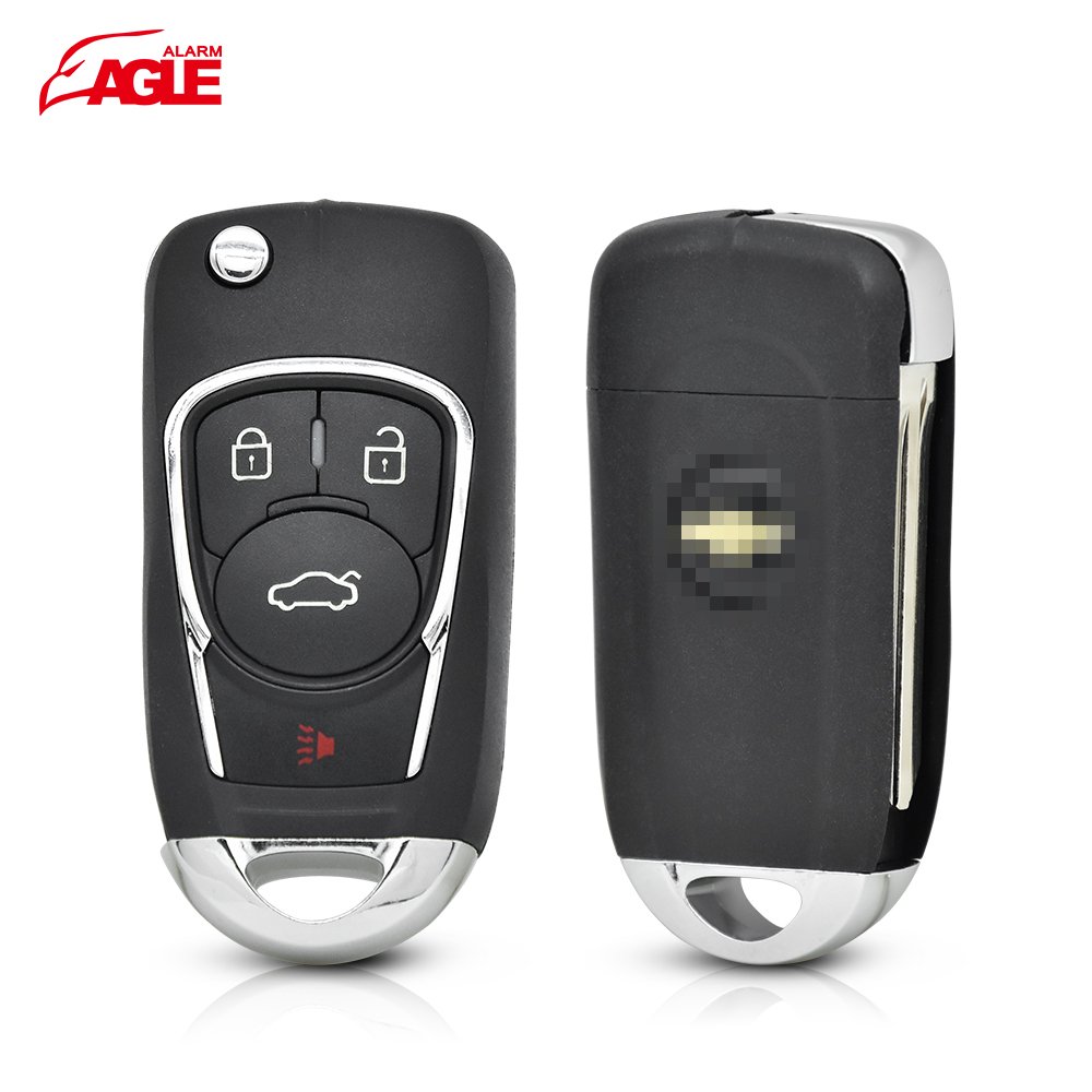 Colombia Hot Selling E687 Car Key Fix Code 4 Buttons Remote Control for Original Chevrolet Car Alarms