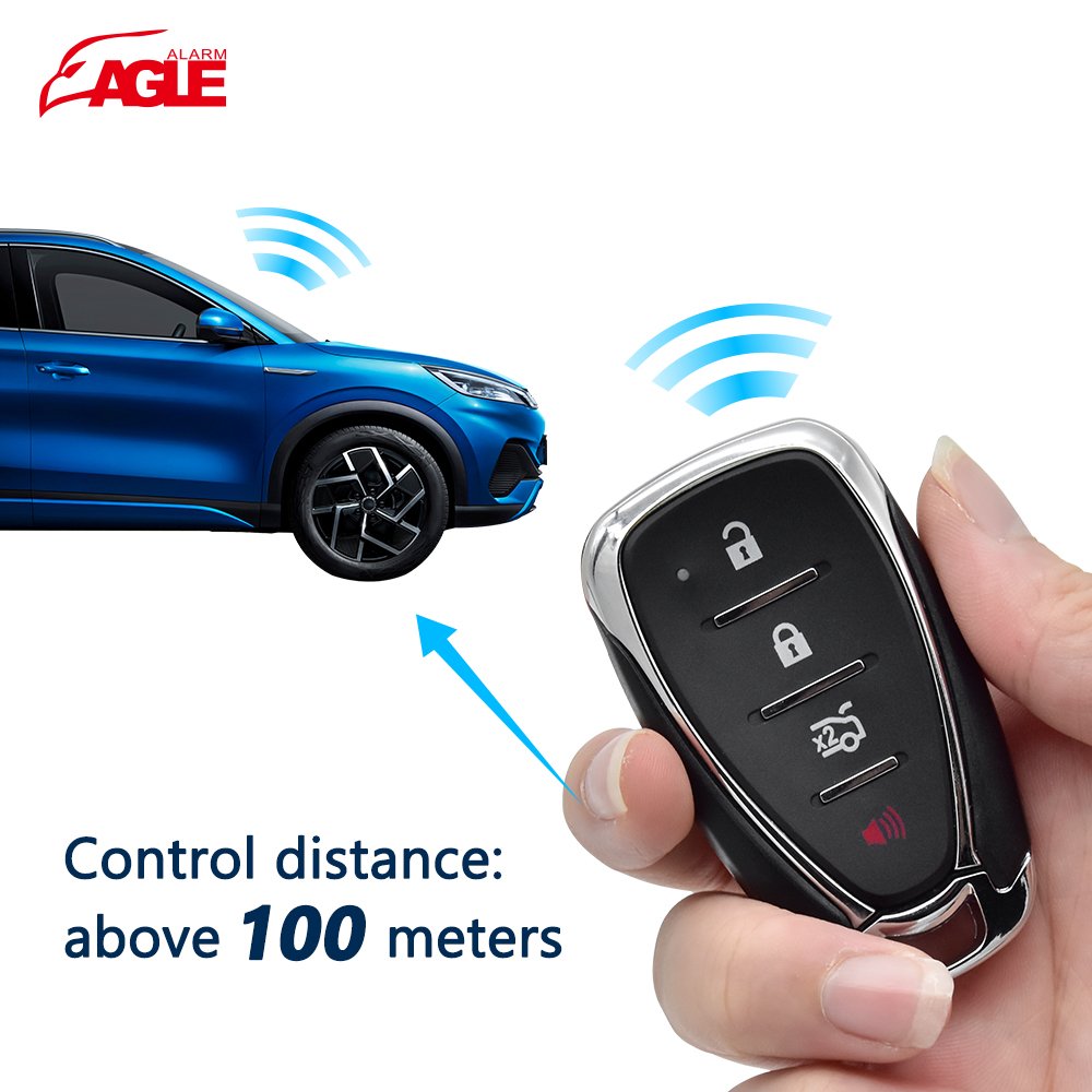 Colombia Hot Selling E687 Car Key Fix Code 4 Buttons Remote Control for Original Chevrolet Car Alarms