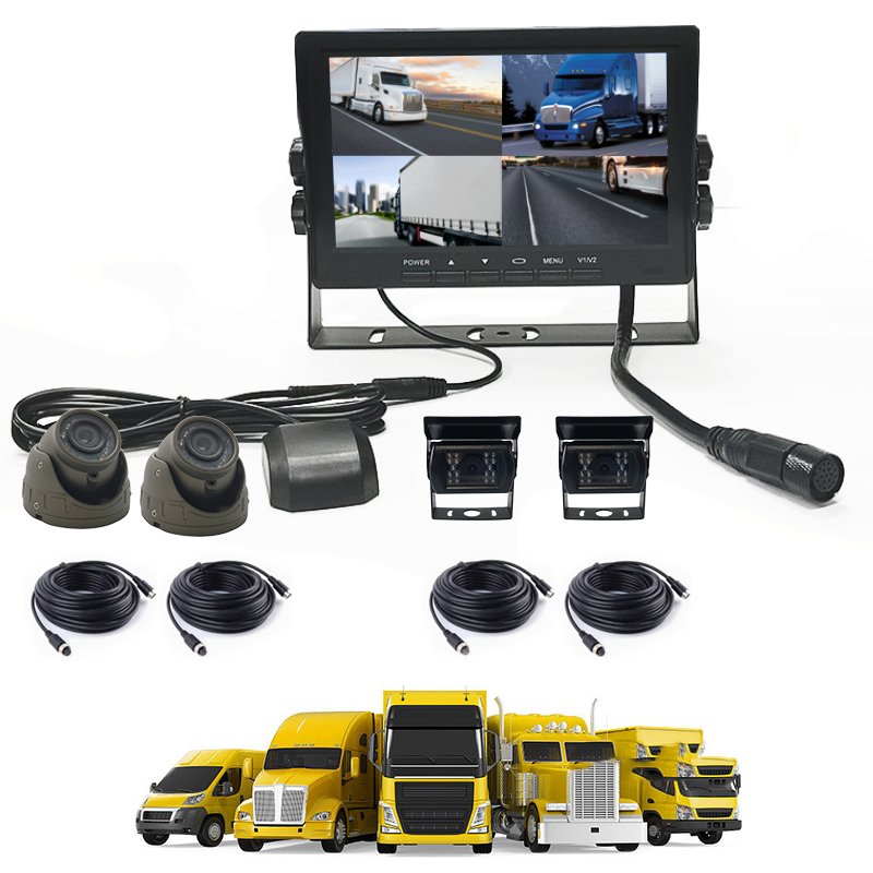 7-Inch 4CH 256G TF Memory AHD 3 BSD Alarm with H.264 DVR Monitor Car Reverse Assistance System
