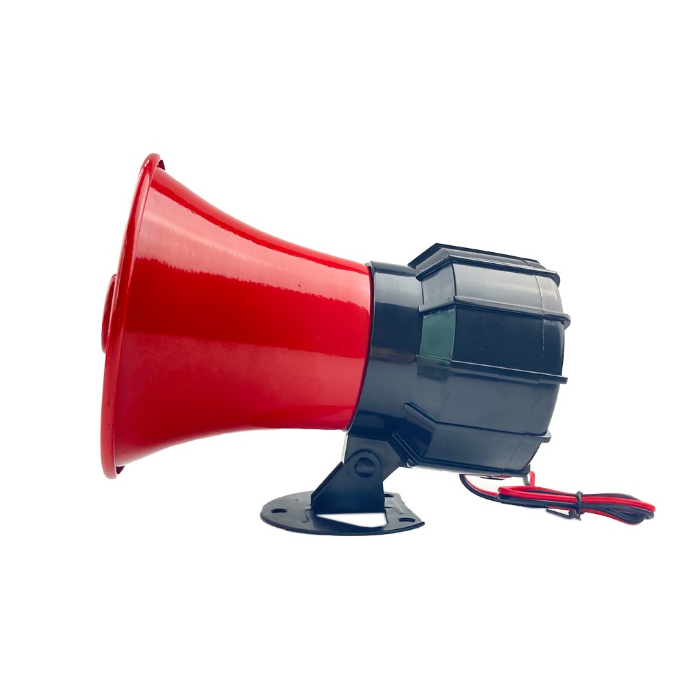 Wired Sirene 220v/12v 20w 1tone/6tone 130db Loud Siren Red Color Industrial Truck Car Alarm Electronic Siren Horn for Security
