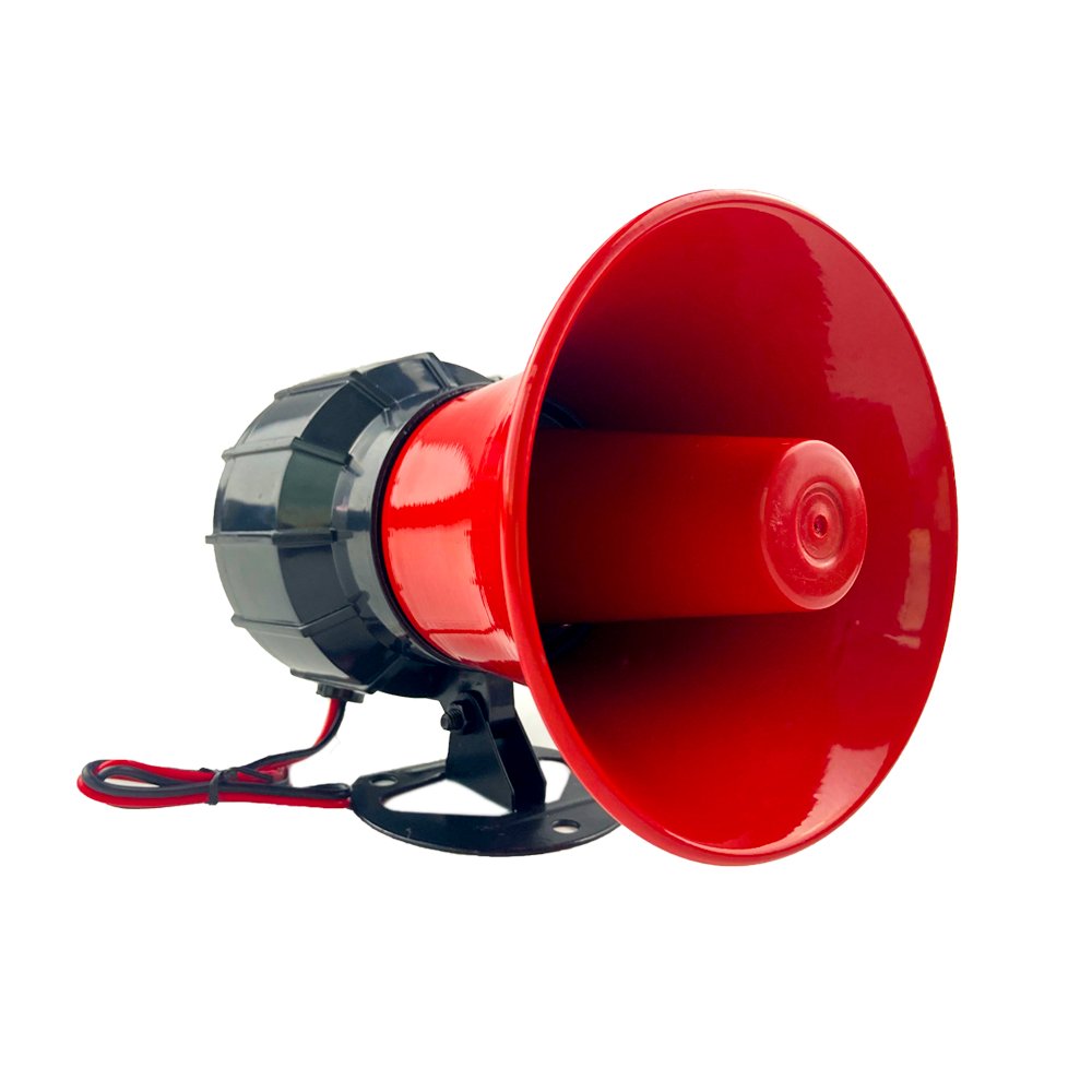 Wired Sirene 220v/12v 20w 1tone/6tone 130db Loud Siren Red Color Industrial Truck Car Alarm Electronic Siren Horn for Security