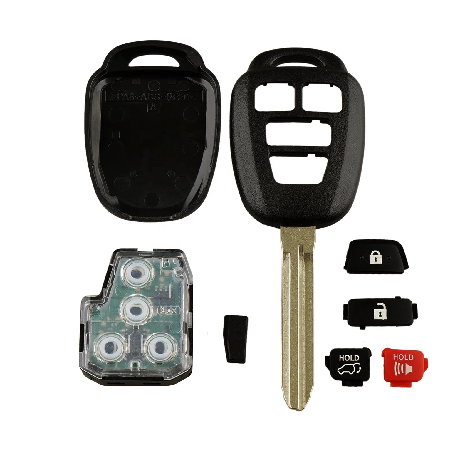 Wholesalekey OEM 4 Buttons Car Key Fob Remote for Toyota 2016 2017 2018 RAV4 314MHz HYQ12BDM Chip: H