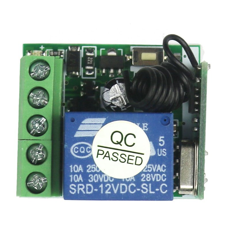 DC12v 1-Channel 315/433MHz Transmitter and Receiver RF Universal Car Alarm Garage Doors Wireless Remote Control