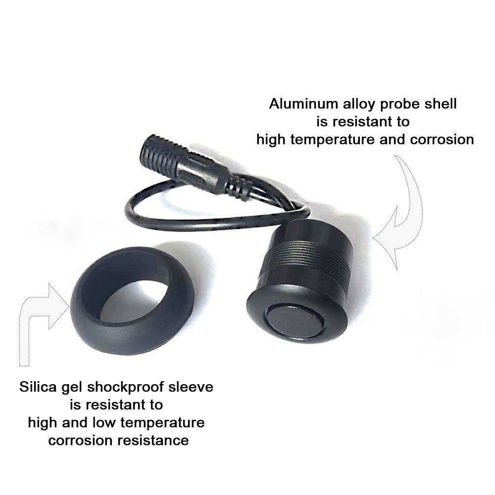 Digital 4 Probes No Drilling Waterproof Ip67 Rear Parking Sensor Kit Truck Side Bus Blind Zone Early Warning System With Buzzer