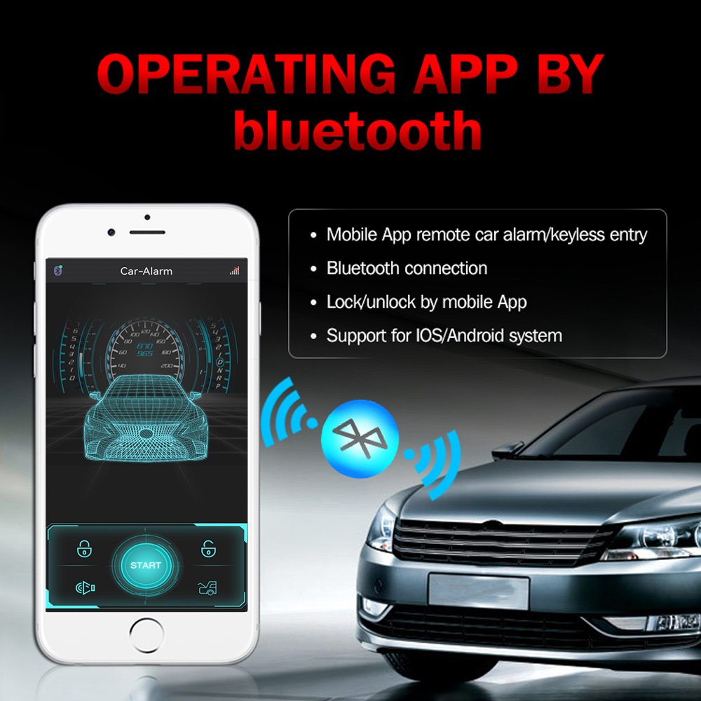 Easy to USE Mobile APP Car Security Alarm System Alarmupgrade Alarmes Auto Remote Alarmas Para Coche Module System