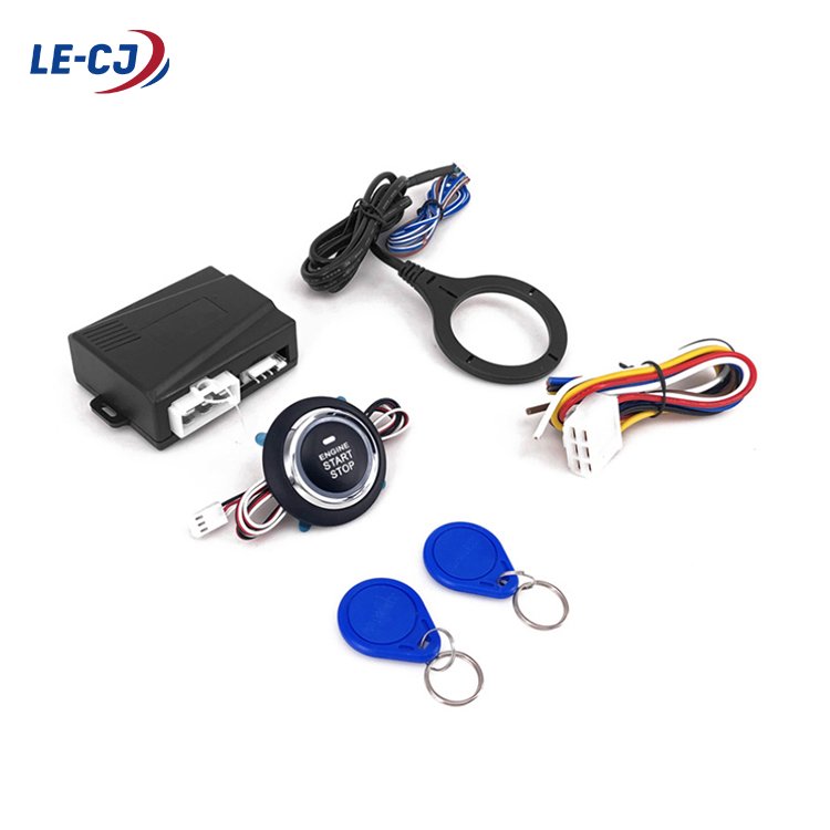 LE-CJ 12V Car Universal Hidden Lock Anti-Theft Rfid Sensor One-Click Start Car Anti-Theft Alarm System