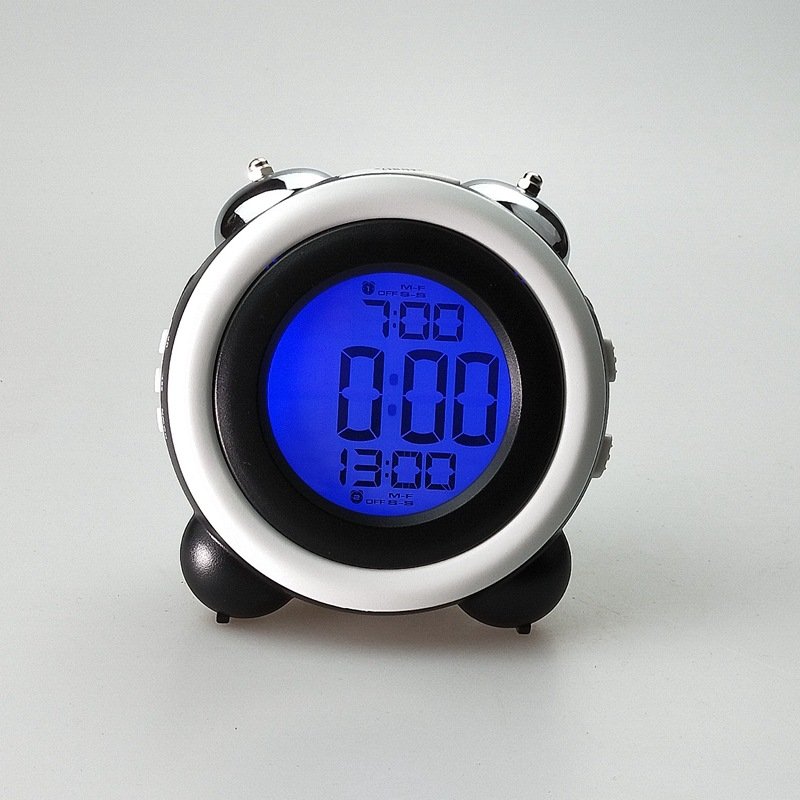 Silent Luminous Electronic Clock Creative Simple Three-dimensional LED Alarm Clock Double Ring Alarm Clock Suitable for Bedroom