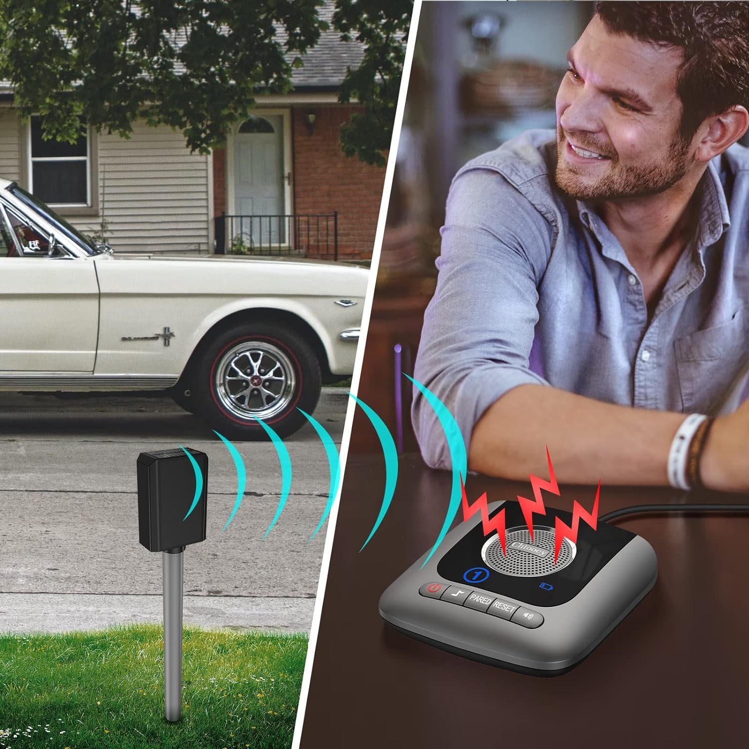 Ultimate Home Security Long Range Driveway Alarm with Motion - Sensing for Cars, Animal - Ignoring & People - Excluding Feature