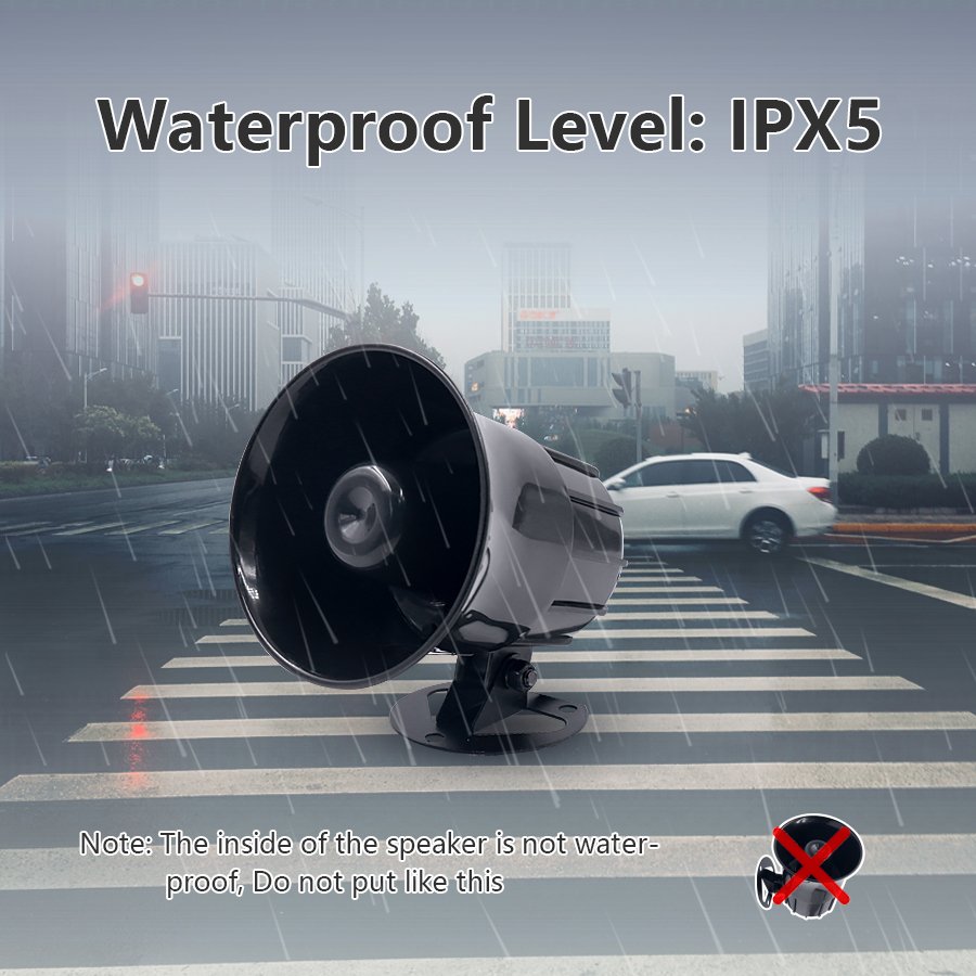 12V DC 5 Way 116dB Alarm Siren Horn for Home Security Protection System Alarm Systems Loudly Sound Siren