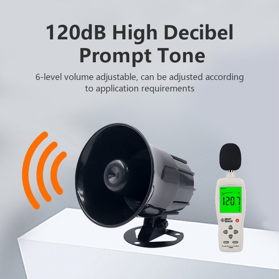 12V DC 5 Way 116dB Alarm Siren Horn for Home Security Protection System Alarm Systems Loudly Sound Siren