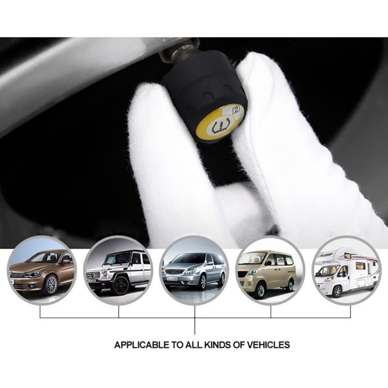 Blue Tooth BLE 4.0 APP Phone Control TPMS Car Tire Pressure Alarm Monitor 4 External Sensors