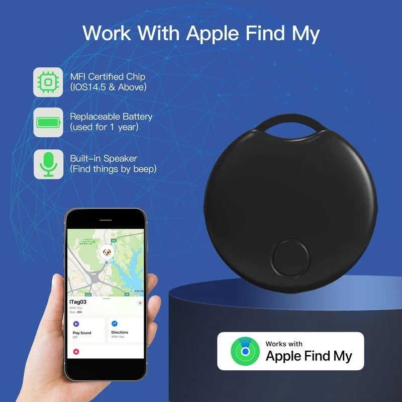 GPS Locator Tracker FCC Certification Itag Finder Find My Device Smart Air Tag Works With Apple Find My IOS System for Iphone16