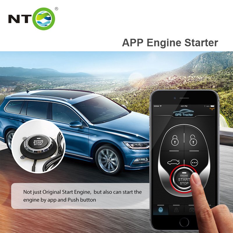 Push Button Start APP Engine Start Car Alarm System with GPS Tracker Car Alarm Device