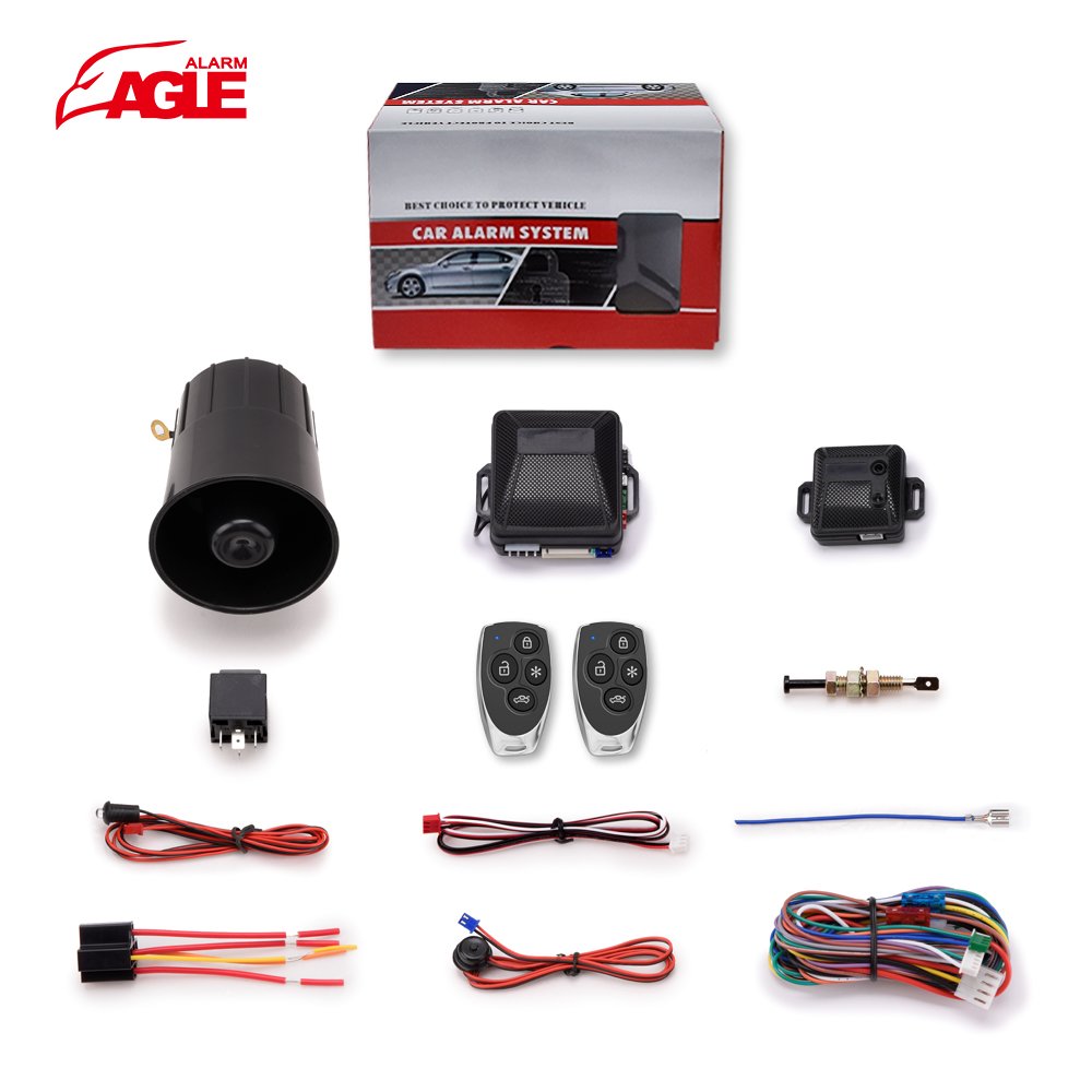 DC 12V Universal Anti-Hijacking Car Security Car Alarm System With Auto Door Lock