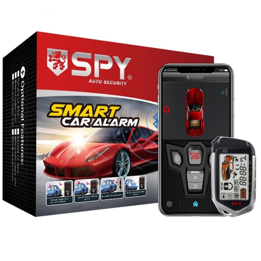 Burglar Wireless Push Start System Keyless Entry High-Definition Lcd Display Vibration Sensor Warning Car Alarm Kit Push Switch