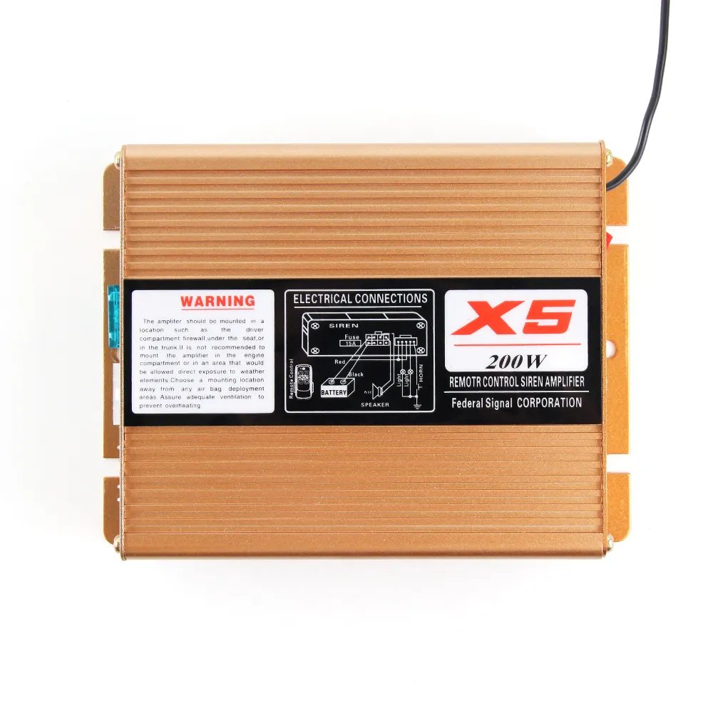 X5-200w Wires Car Siren,dc12v Fire/Truck / Emergency Vehicle 200w Alarm Siren ,200w Speaker Alarm