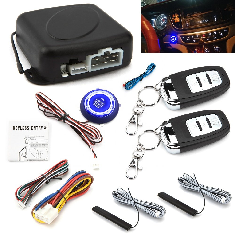 Smart Engine Lock Ignition Starter Anti-theft Remote Control KY006 Pke Rfid Start Stop Button Car Alarm