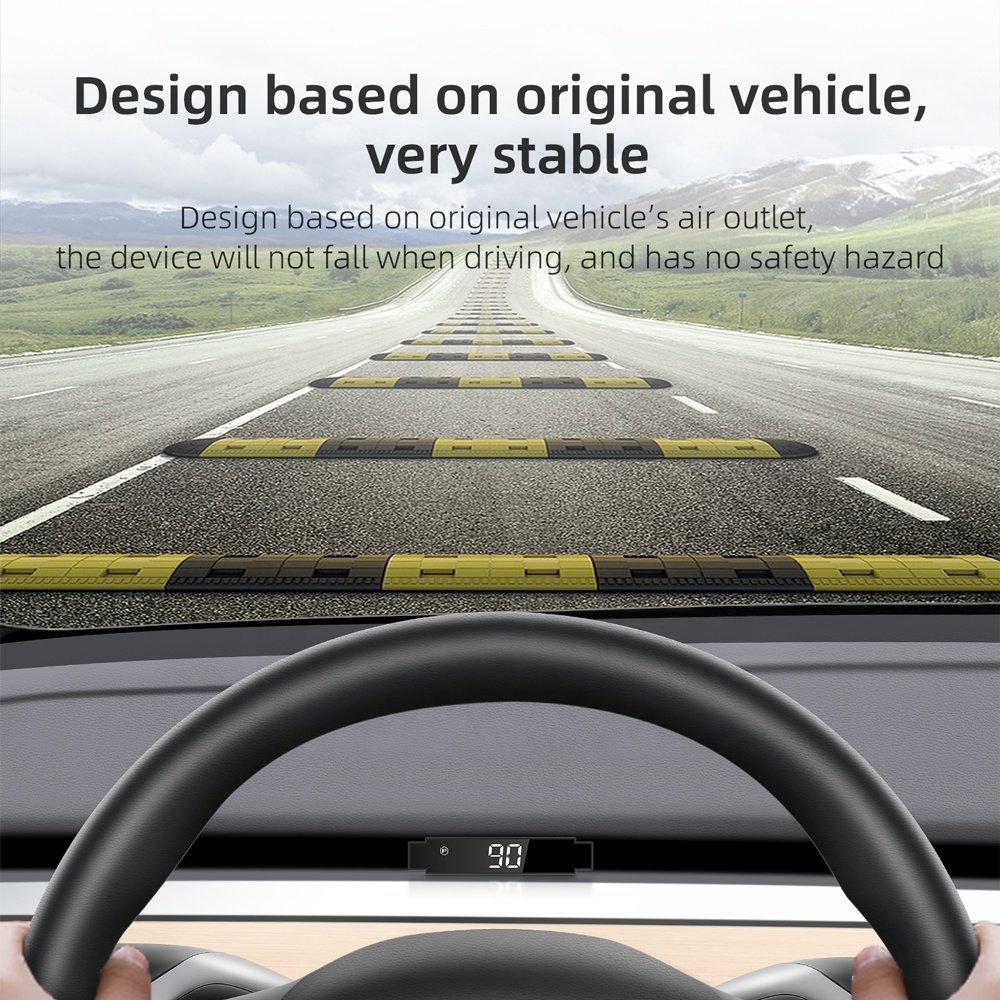 WiiYii Newest Popular OBD Head up Display Car Accessories Digital Speedometer T7 Hud for Tesla Model 3 Model Y