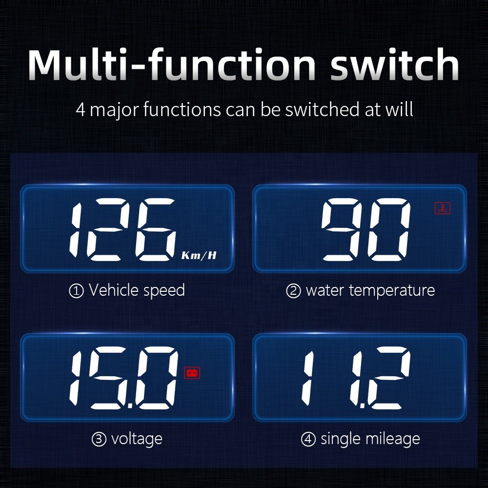 Newest Car Alarm M3 Hud Auto Speed Tuning Head up OBD Display LED Car Over Speed Alarm Car Electronic