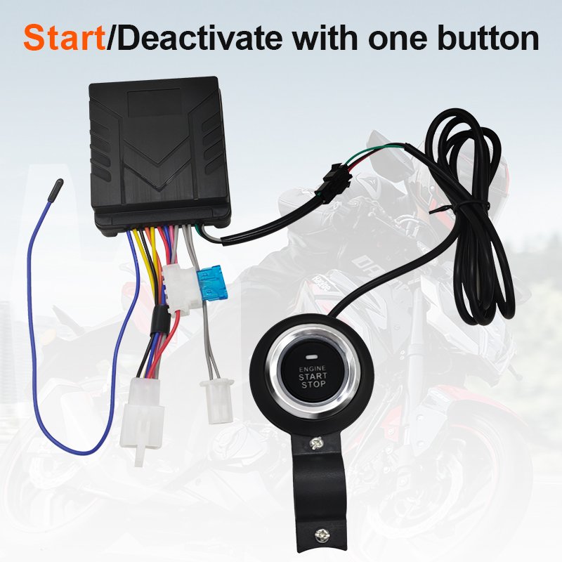 Top Selling Motorcycle Alarm With One Click Start Button Mobile Phone Remote Control Motorcycle Alarm System