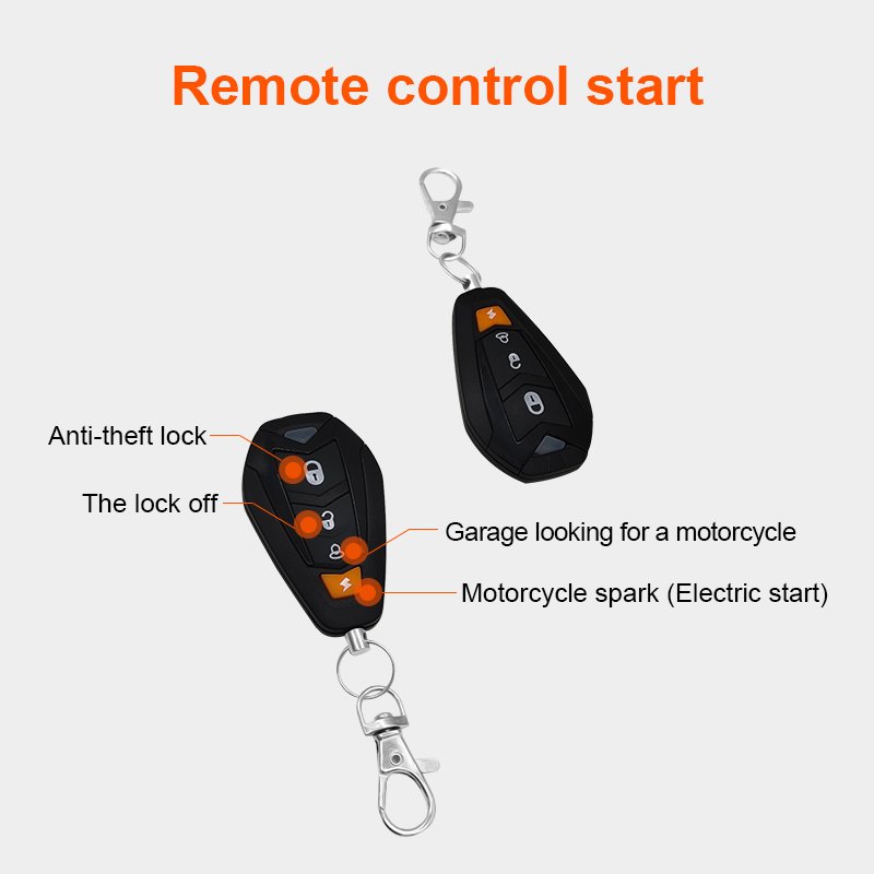 Top Selling Motorcycle Alarm With One Click Start Button Mobile Phone Remote Control Motorcycle Alarm System