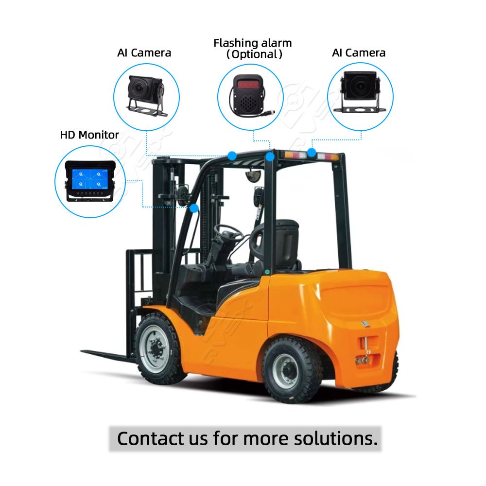 1080P AI Waterproof Front Camera Cars Forklift Trucks Vehicle Side Monitor Reverse Aid Blind Spot Detection BSD System Camera