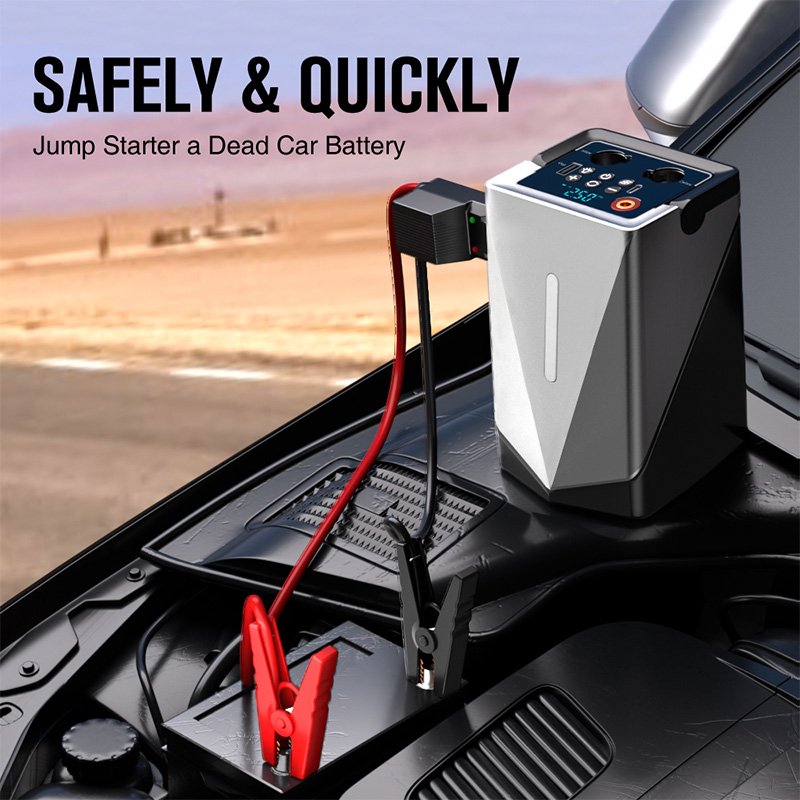 Factory Price Smart Car Jump Starter Air Pump & Blower 10000mAh Air Inflator Compressor Jump Starter Tyre Inflator & Power Bank