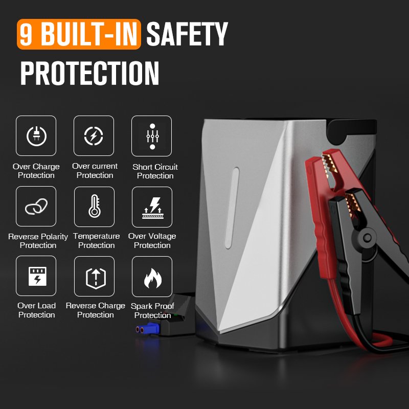 Factory Price Smart Car Jump Starter Air Pump & Blower 10000mAh Air Inflator Compressor Jump Starter Tyre Inflator & Power Bank