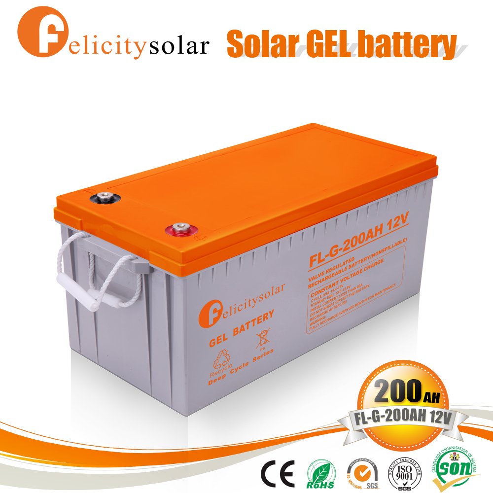 Felicity Solar Gel Battery Gel Series 12v 100Ah 150Ah 200Ah Rechargeable Lead Acid Batteries
