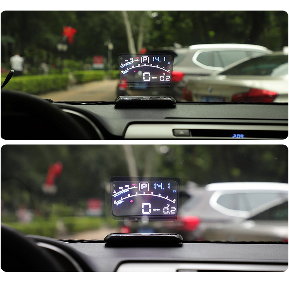 New Arrivals VJOYCAR Speed Digital Meter for Car with 5.Inch LCD Screen Head up Display Obd2 Car