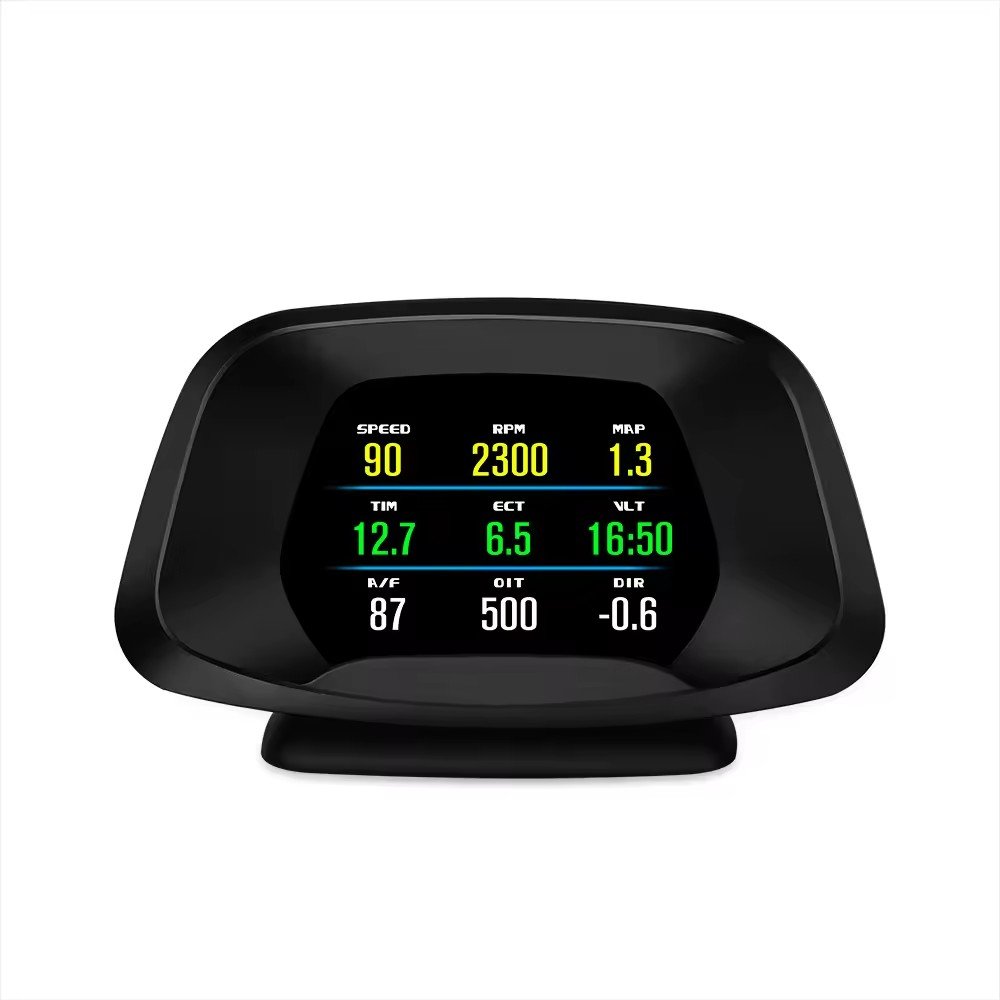 HUD P19 Hot Brake Test Digital Gauge Meter Speed Projector Head up Display Security Alarm Gadgets On-board GPS OBD2 Scanner