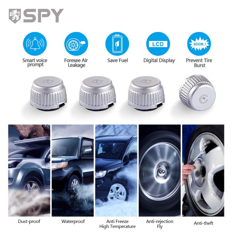 SPY Wireless Exteral Tpms Sensors Color Screen Tpms Japanese Series Car Tpms