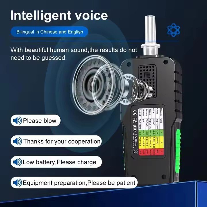 HEDAO RD930 Digital Alcohol Detector Car Alcohol Tester Professional Breathalyzer
