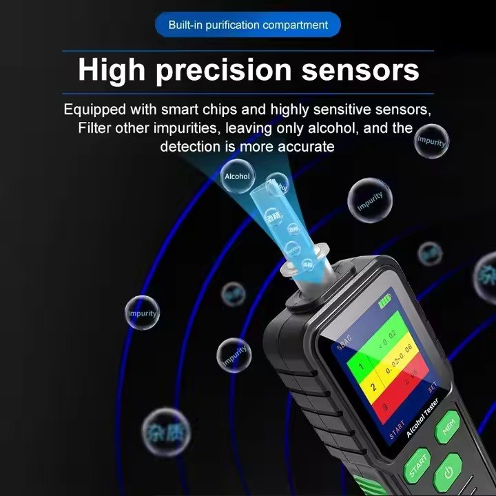 HEDAO RD930 Digital Alcohol Detector Car Alcohol Tester Professional Breathalyzer