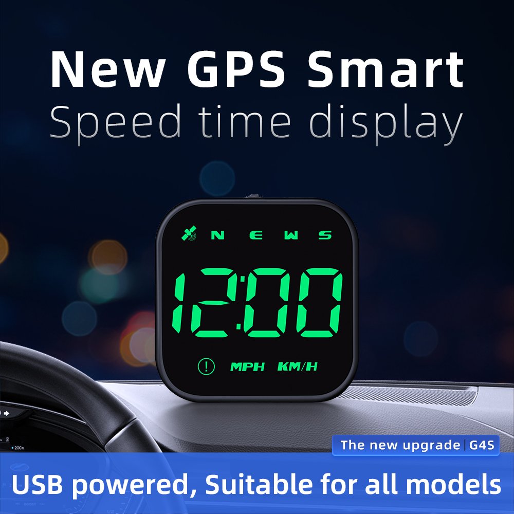 New 100% Universal G4S Car HUD Head up Display KMH & MPH Digital GPS Smart Speedometer Over Speed Alarm