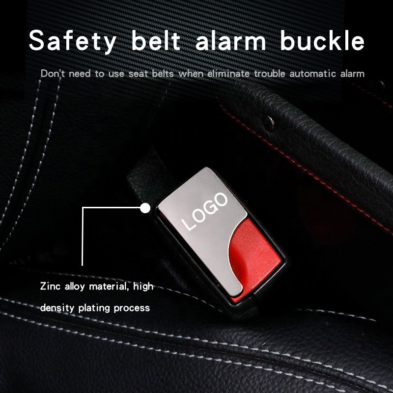 KLNT Alarm Canceler Stopper Car Seat Belt Buckle Factory Price Custom Metal Zinc Alloy Universal 10 Sets 1pair Per Opp Bag 62.4g