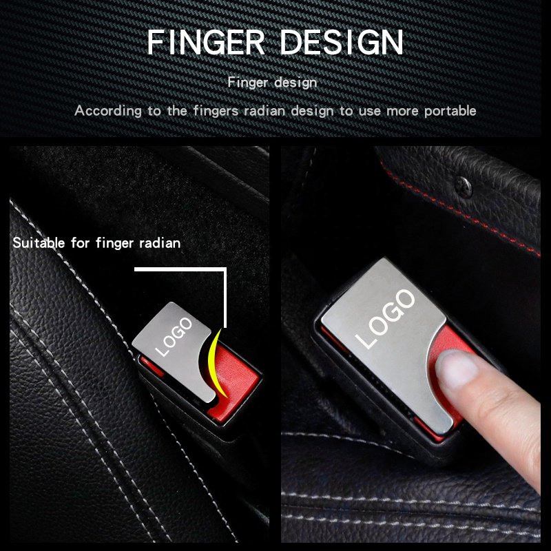 KLNT Alarm Canceler Stopper Car Seat Belt Buckle Factory Price Custom Metal Zinc Alloy Universal 10 Sets 1pair Per Opp Bag 62.4g