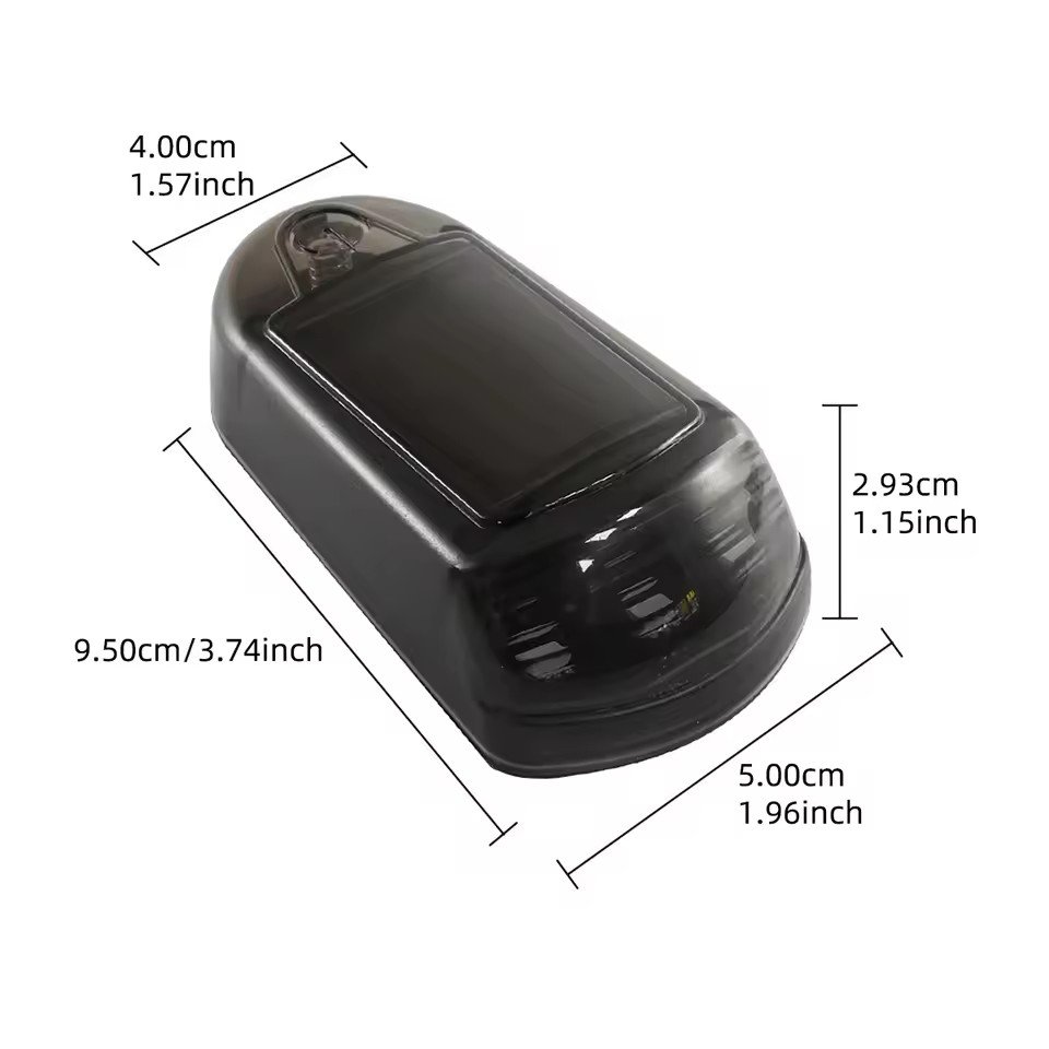 Solar Powered Cab Lights RGB Punch-Free Warning Light Night Security Simulated Alarm Wireless Strobe Lamp Anti-Theft for CAR